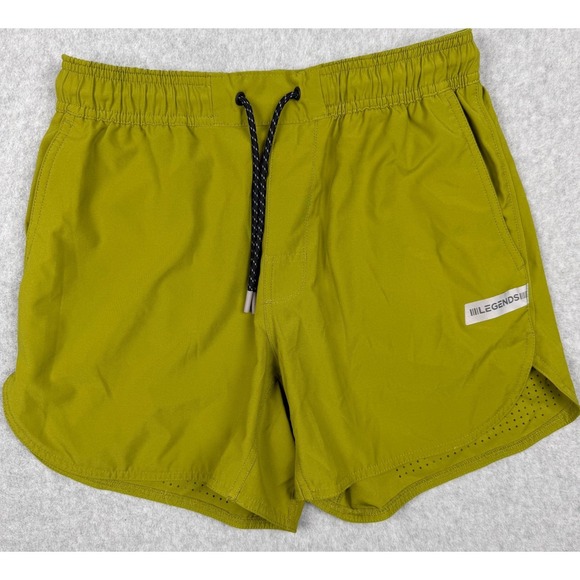 Legends Other - Legends Shorts Mens S Relay Lime Burst 7" Stretch Linerless Workout‎ Activewear